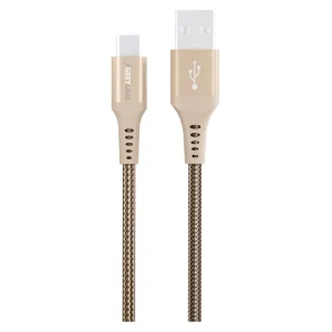 GreyLime Braided USB-A til USB-C Kabel Beige, 3 m